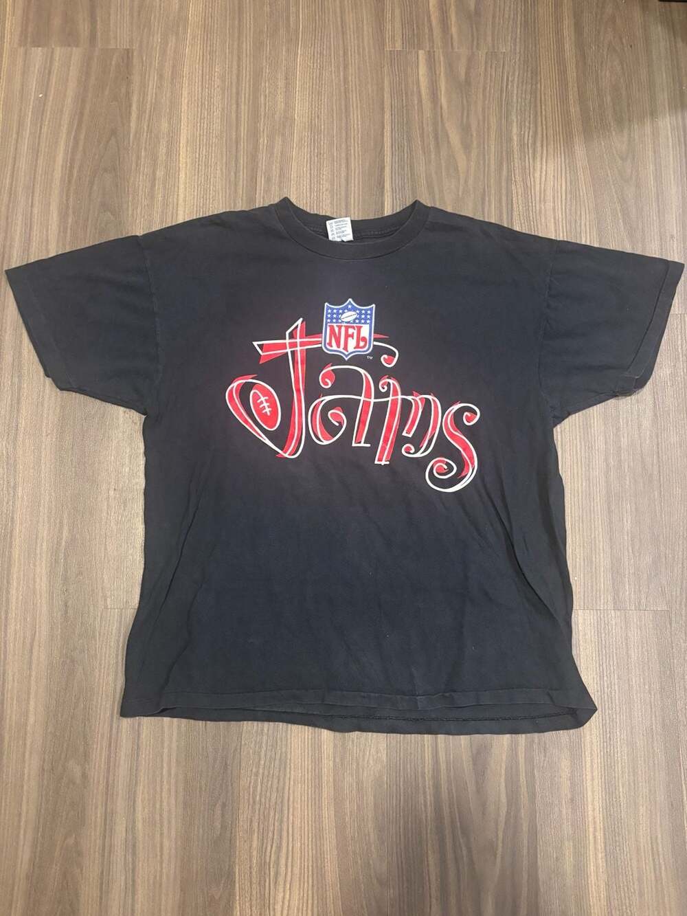 Vintage 90s Delta NFL Jams Rap Tee XL Navy Single Stitch